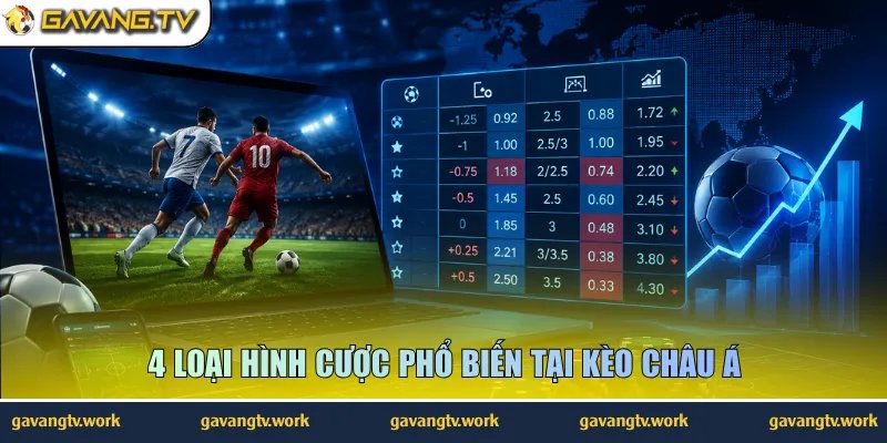 4 loại hình cược phổ biến tại kèo châu Á