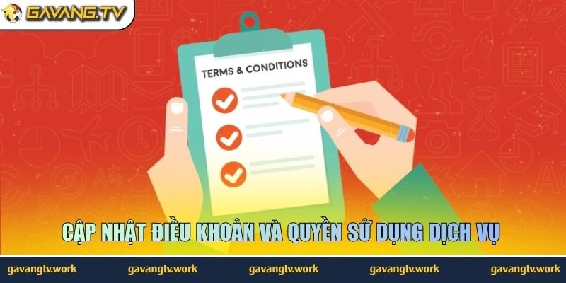 Cập nhật điều khoản và quyền sử dụng dịch vụ 