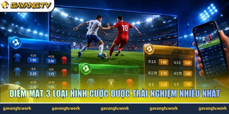 Điểm mặt 3 loại hình cược được trải nghiệm nhiều nhất
