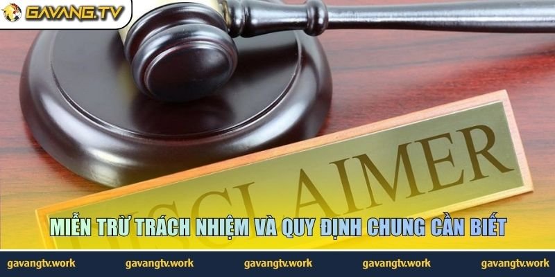 Miễn trừ trách nhiệm và quy định chung cần biết