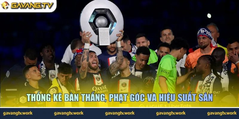 Thống kê bàn thắng, phạt góc và hiệu suất sân